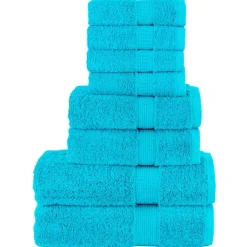 vidaXL 8-delige Handdoekenset SOLUND 600 g/m² turquoise