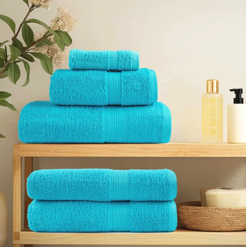 vidaXL 8-delige Handdoekenset SOLUND 600 g/m² turquoise