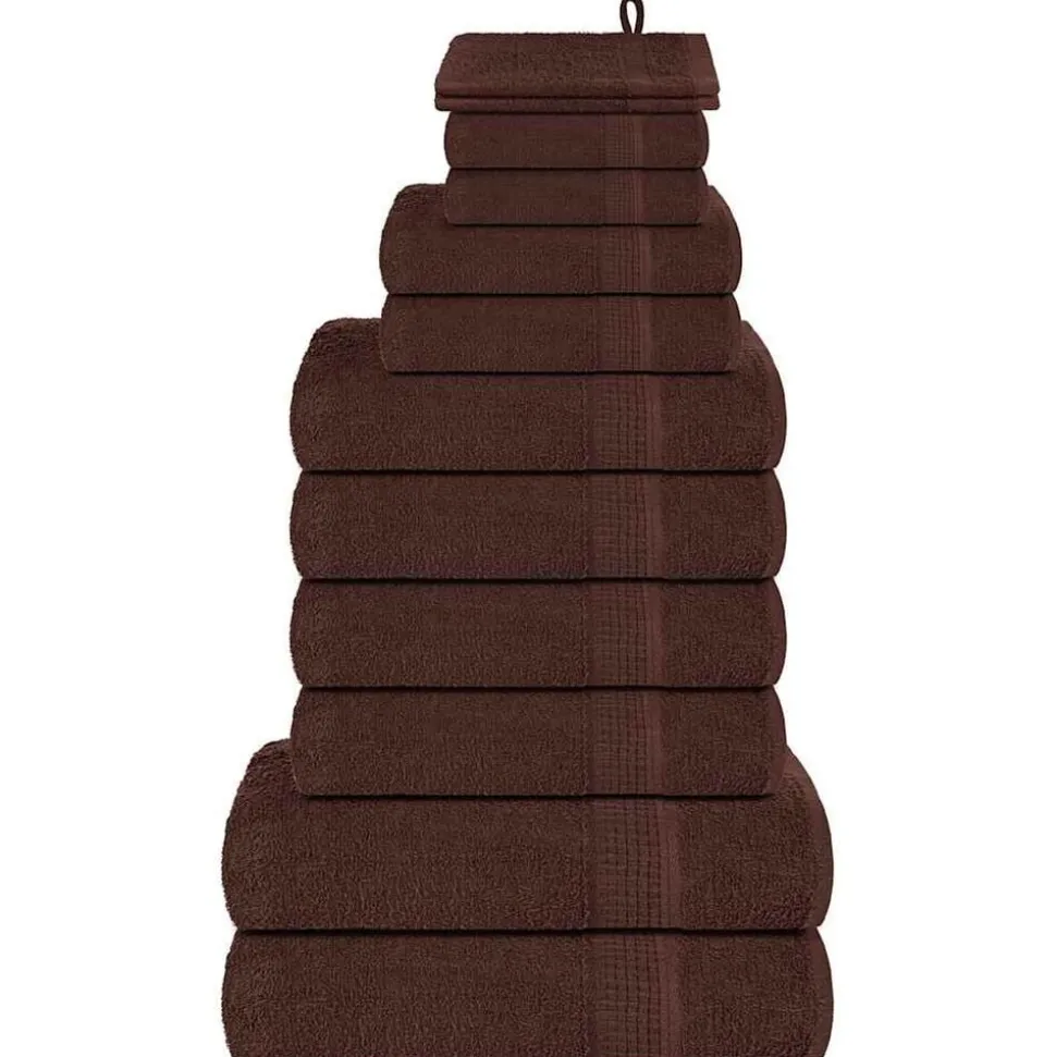 vidaXL 12-delige Handdoekenset FROGN 360 g/m² bruin