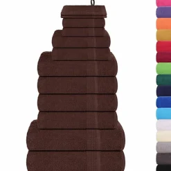 vidaXL 12-delige Handdoekenset FROGN 360 g/m² bruin