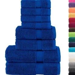 vidaXL 8-delige Handdoekenset SOLUND 600 g/m² blauw