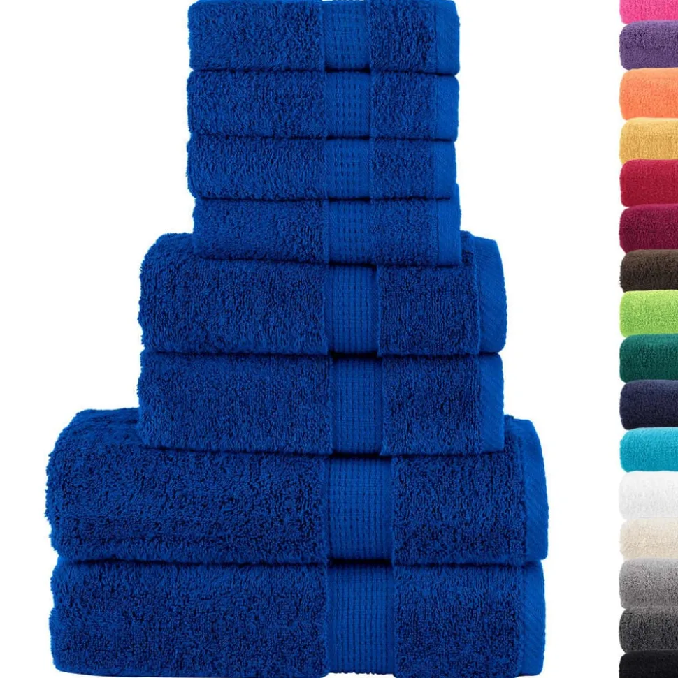 vidaXL 8-delige Handdoekenset SOLUND 600 g/m² blauw