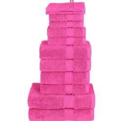 vidaXL 12-delige Handdoekenset SOLUND 600 g/m² roze