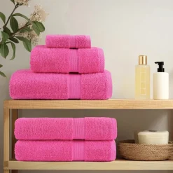 vidaXL 12-delige Handdoekenset SOLUND 600 g/m² roze