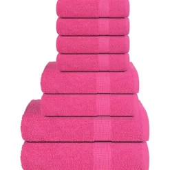 vidaXL 8-delige Handdoekenset FROGN 360 g/m² roze