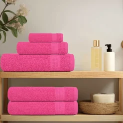 vidaXL 8-delige Handdoekenset FROGN 360 g/m² roze