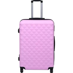vidaXL 3-delige Harde kofferset ABS roze