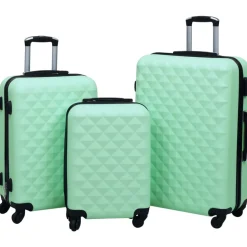 vidaXL 3-delige Harde kofferset ABS mintkleurig