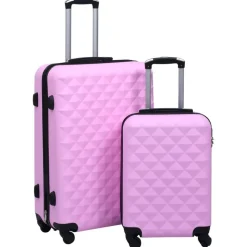 vidaXL 2-delige Harde kofferset ABS roze