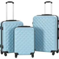 vidaXL 3-delige Harde kofferset ABS blauw