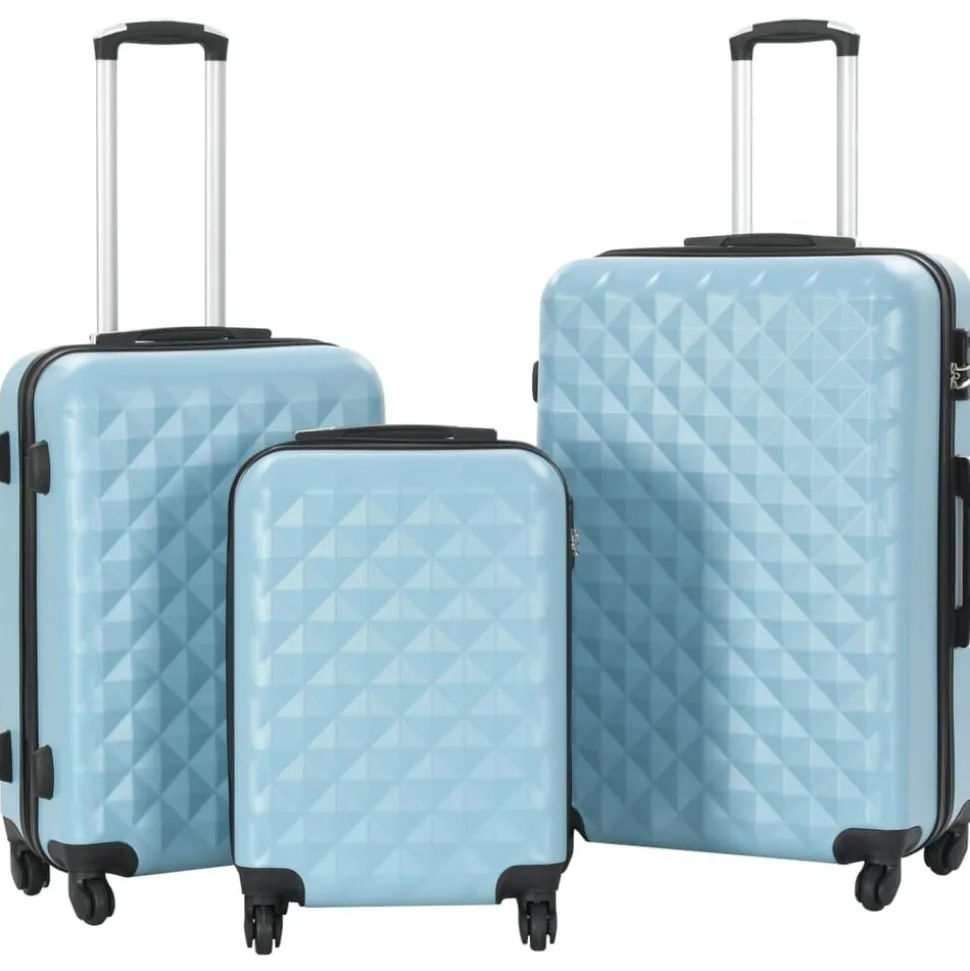 vidaXL 3-delige Harde kofferset ABS blauw