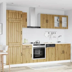 vidaXL 8-delige Keukenkastenset Kalmar bewerkt hout artisanaal eiken