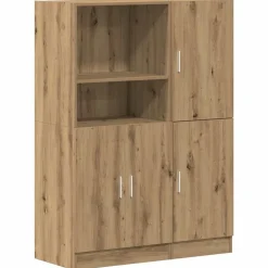vidaXL 2-delige Keukenkastenset bewerkt hout artisanaal eikenkleur