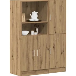 vidaXL 2-delige Keukenkastenset bewerkt hout artisanaal eikenkleur