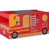 vidaXL 3-delige Kinderstoelen- en tafelset brandweerwagenontwerp hout