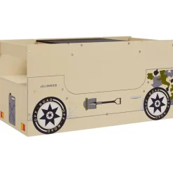 vidaXL 3-delige Kindertafel- en stoelenset off-road-auto-ontwerp MDF