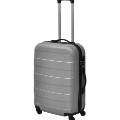 vidaXL 3-delige Kofferset hard 45,5/55/66 cm zilverkleurig