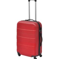 vidaXL 3-delige Kofferset hard 45,5/55/66 cm rood