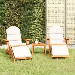 vidaXL 3-delige Loungeset Adirondack massief acaciahout