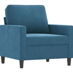 VidaXL 4-delige Loungeset fluweel blauw