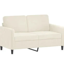 vidaXL 3-delige Loungeset fluweel crèmekleurig