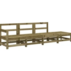 vidaXL 4-delige Loungeset geïmpregneerd grenenhout