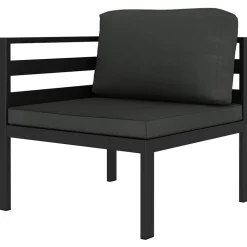 vidaXL 6-delige Loungeset met kussens aluminium antraciet