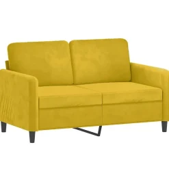 vidaXL 2-delige Loungeset met kussens fluweel geel