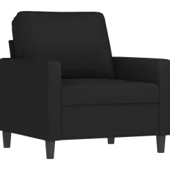 vidaXL 3-delige Loungeset met kussens fluweel zwart
