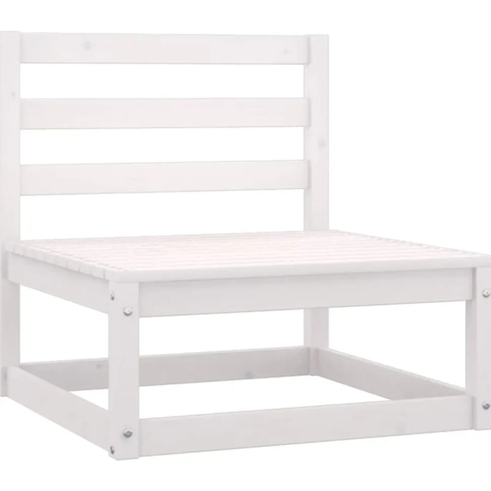 vidaXL 2-delige Loungeset massief grenenhout wit