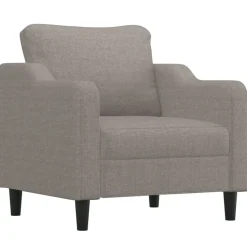 vidaXL 3-delige Loungeset met kussens stof taupe