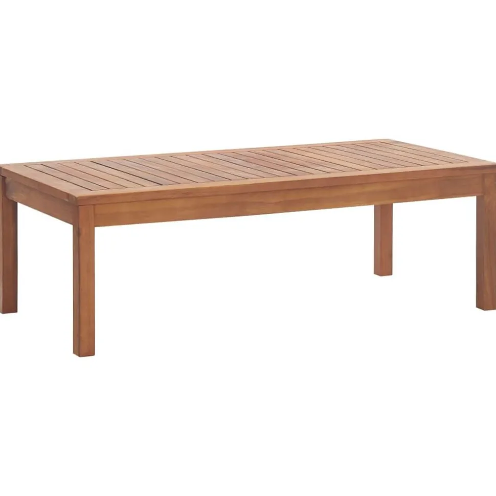 vidaXL 4-delige Loungeset met kussens massief acaciahout