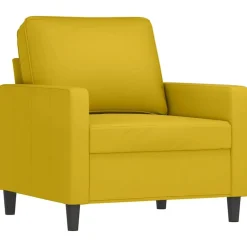 vidaXL 3-delige Loungeset met kussens fluweel geel