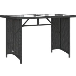 vidaXL 6-delige Loungeset met kussens poly rattan zwart
