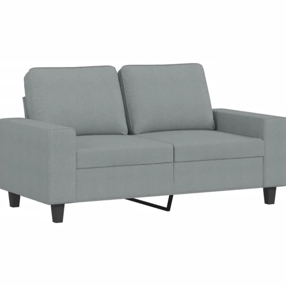 vidaXL 3-delige Loungeset stof lichtgrijs