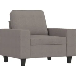 vidaXL 3-delige Loungeset stof taupe