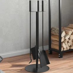 vidaXL 4-delige openhaardgereedschapset 22x59 cm staal