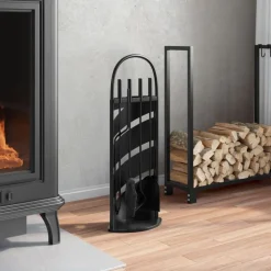 vidaXL 5-delige openhaardgereedschapset 23x15x66 cm staal