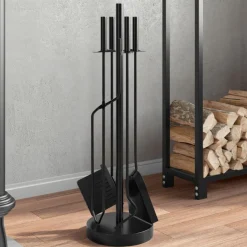 vidaXL 5-delige openhaardgereedschapset 18x66 cm staal