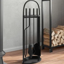 vidaXL 5-delige openhaardgereedschapset 23x15x66 cm staal