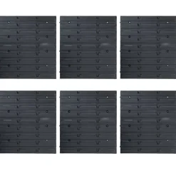 vidaXL 96-delige Opslagbakkenset met wandpanelen rood en zwart