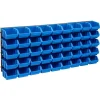 vidaXL 48-delige Opslagbakkenset met wandpanelen blauw en zwart