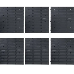 vidaXL 96-delige Opslagbakkenset met wandpanelen blauw en zwart