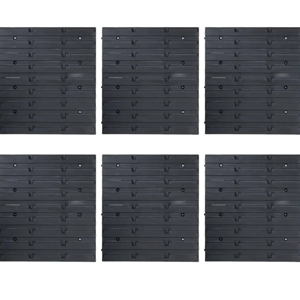 vidaXL 96-delige Opslagbakkenset met wandpanelen blauw en zwart