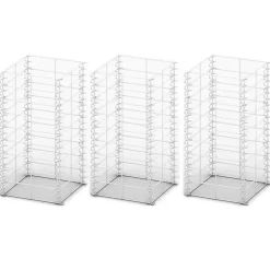 vidaXL 3-delige Schanskorfset 25x25x50 cm gegalvaniseerd draad
