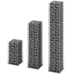 vidaXL 3-delige Schanskorfset gegalvaniseerd draad