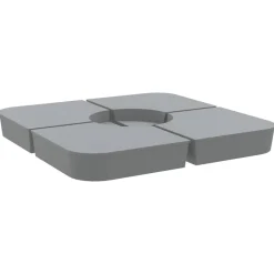 vidaXL 4-delige Set parasolvoeten voor kruisvoet parasol 100 kg PP