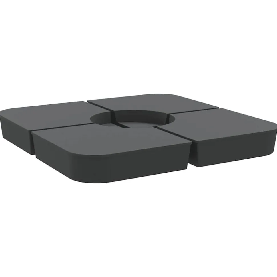 vidaXL 4-delige Set parasolvoeten voor kruisvoet parasol 100 kg PP