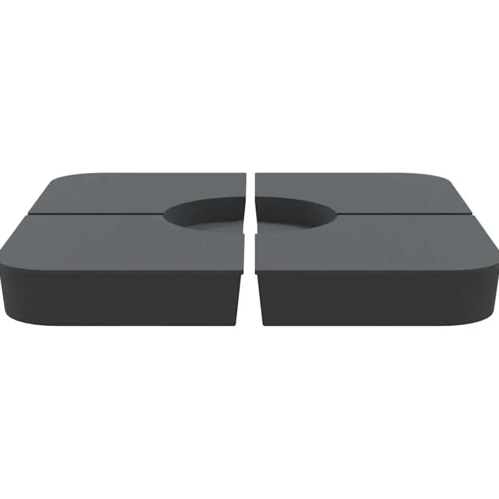 vidaXL 4-delige Set parasolvoeten voor kruisvoet parasol 100 kg PP