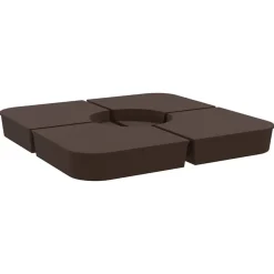 vidaXL 4-delige Set parasolvoeten voor kruisvoet parasol 100 kg PP